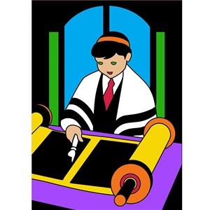 0430-BM- Bulk Reading the Torah Velvet Art