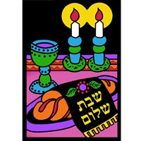 0430-S- Bulk Shabbat Velvet Art