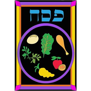 0430-SP- Bulk Seder Plate Velvet Art