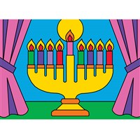 440-C: Chanukah Menorah Canvas Art Boards (bulk)