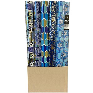 827: Chanukah Gift Wrap Rolls (24)