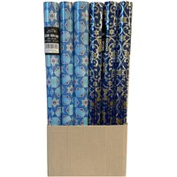 0827-S- Star of David Gift Wrap Asst. (24)