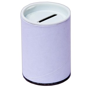 990-D-CT24W: Tzedakah  Box (pushka), Cardbd, 2x4, top plug