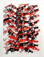 Arman, Bloody Guns, Serigraph