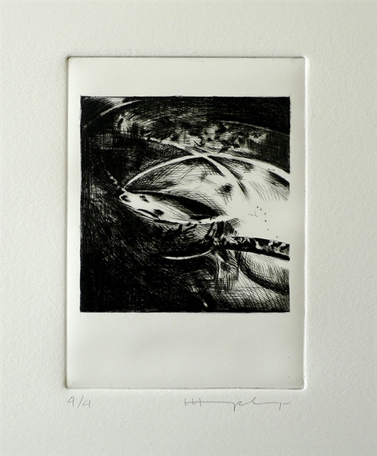 Marjorie Plenge, Swiss (1972- ) "Spoon", 2012, Drypoint