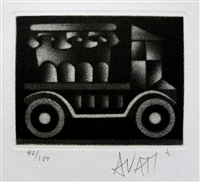 Mario Avati, French (1921 - 2009),  Mezzotint, Truck