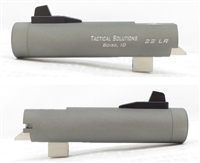TacSol Tactical Solutions Non-Fluted 4" Trail-Lite Browning Buck Mark Barrel Threaded 1/2" x 28 Matte Gun Metal Gray