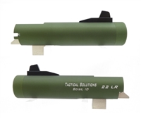 Tactical Solutions 4" Trail-Lite Non-Fluted OD Green Threaded 1/2" x 28