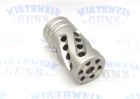 Tactical Solutions PERFORMANCE SERIES Pac-Lite 1" Compensator Bright Silver 1/2"x28