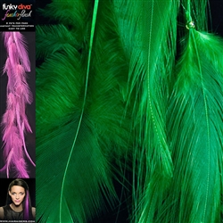 Feather Flash Clip In Hair Extensions Colour Emerald Green
