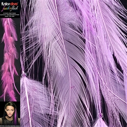 Feather Flash Clip In Hair Extensions Colour Lilac