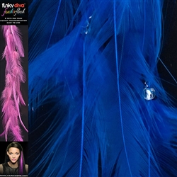Feather Flash Clip In Hair Extensions Colour Royal Blue