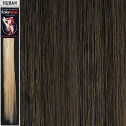 Colour Flash Clip In Human Hair Flashes 14 Inches Colour 6