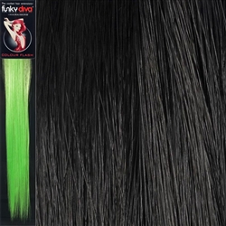 Colour Flash 16 inches Synthetic Clip in Hair Extensions Colour Black