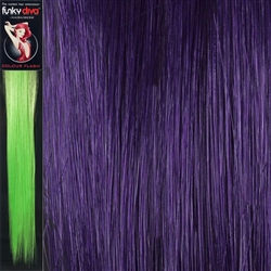 Colour Flash 16 inches Synthetic Clip in Hair Extensions Colour Purple