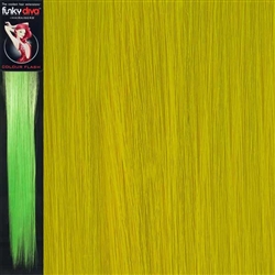 Colour Flash 16 inches Synthetic Clip in Hair Extensions Colour Yellow