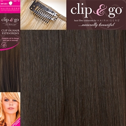 Clip and Go 4 High Heat Fiber Clip In Hair Extensions 18" Colour 2/4
