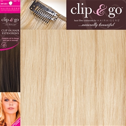 Clip and Go 4 High Heat Fiber Clip In Hair Extensions 18" Colour PB