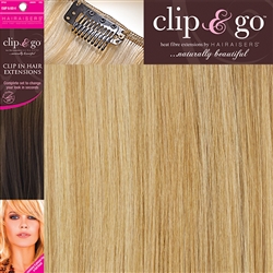 Clip and Go 4 High Heat Fiber Clip In Hair Extensions 18" Spring Honey