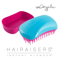 Dessata Mini Detangling Hairbrush Turquoise & Fuchsia