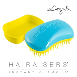 Dessata Mini Detangling Hairbrush Turquoise & Yellow