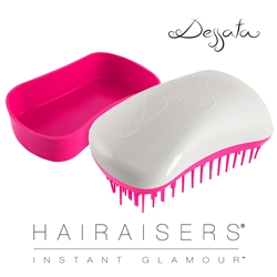 Dessata Mini Detangling Hairbrush White & Fuchsia