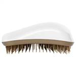 Dessata Detangling Brush. White and Old Gold