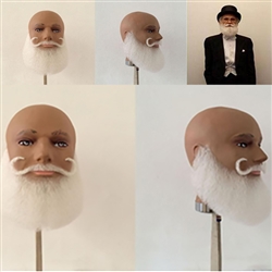 Elderly Gentleman White Beard and Moustache
