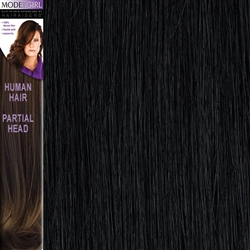 Modelgirl Partial Head Clip In Human Hair Extensions Colour 1