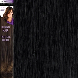 Modelgirl Partial Head Clip In Human Hair Extensions Colour 1B