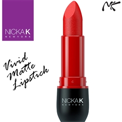 Vivid Matte Red Coloured Lipstick by Nicka K New York