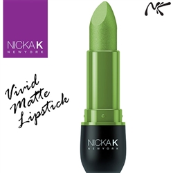 Vivid Matte Lime Coloured Lipstick by Nicka K New York