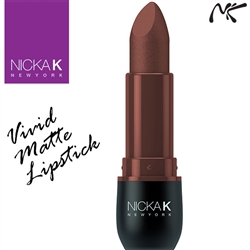 Vivid Matte Maroon Coloured Lipstick by Nicka K New York