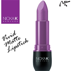 Vivid Matte Violet Coloured Lipstick by Nicka K New York