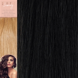 120 Grams Straight Weft Pure Luxury Hair Extensions Colour 1B