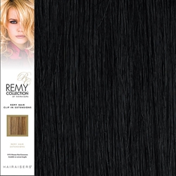 Hairaisers Remy Clip In Human Hair Extensions Colour 1 16 Inches