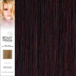 Hairaisers Remy Clip In Human Hair Extensions Colour 99J 20 Inches