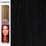 Hairaisers Supermodel 18 Inches Colour 1B Clip In Human Hair Extensions