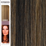 Hairaisers Supermodel 18 Inches Colour 4/27 Clip In Human Hair Extensions