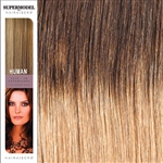 Supermodel 18 Inches Ombre Colour 2/18 Clip In Human Hair Extensions