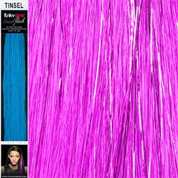 Tinsel Hair Extensions 16 Inches by 1.5 Inches. 2 Pieces Per Pack