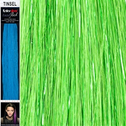Tinsel Hair Extensions 16 Inches by 1.5 Inches. 2 Pieces Per Pack