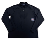Black LS Performance Polo