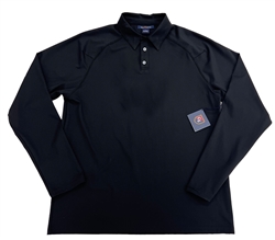 Black LS Performance Polo
