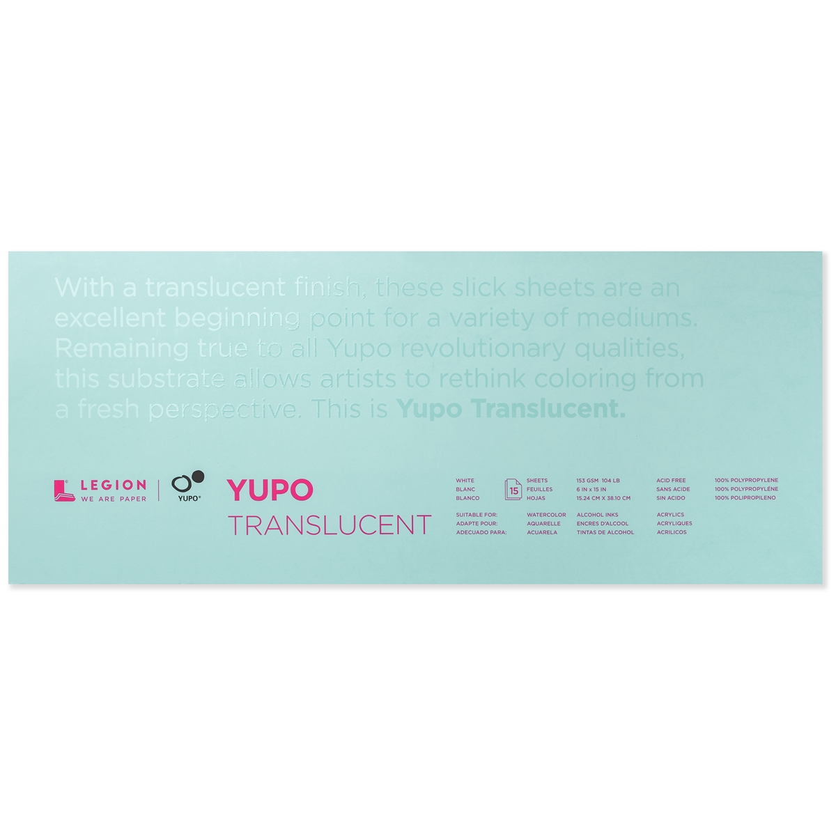 Yupo Translucent Paper 104lb 25x38