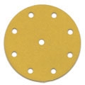 5" x 9 Hole Hook and Loop<br>Gold Discs 600 grit