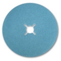 7" x 7/8" Blue Zirconia Cloth Heavy Duty Edger Sanding Discs with Slots 24 grit
