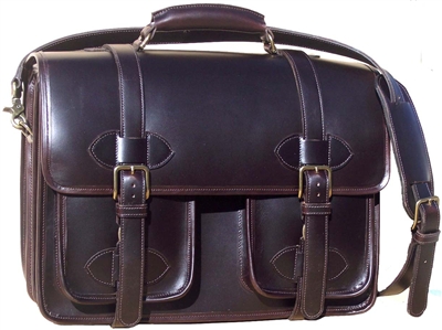 Scholar with pockets Leather Briefcase
