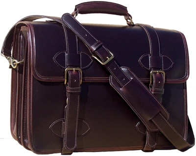 Scholar Three Compartment Leather briefcase