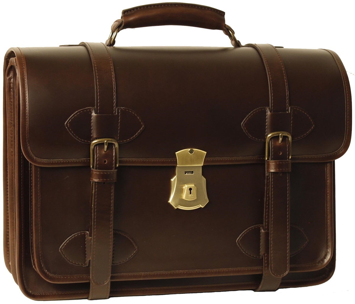 Leather briefcase with lock sale